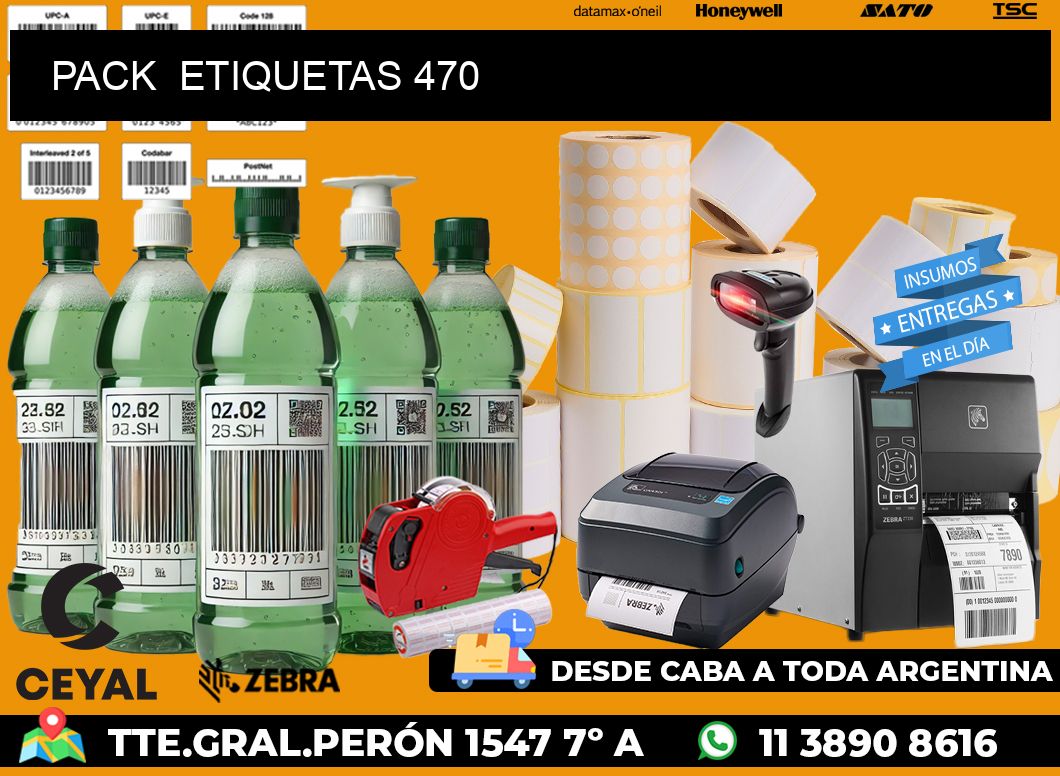 PACK  ETIQUETAS 470