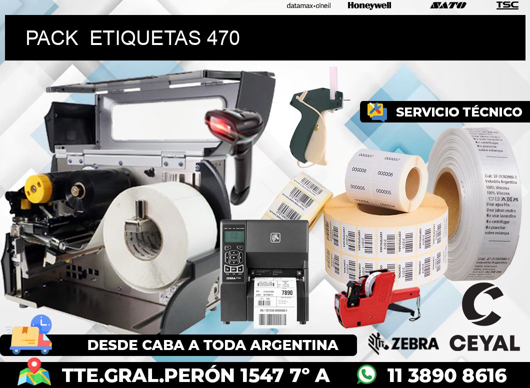 PACK  ETIQUETAS 470