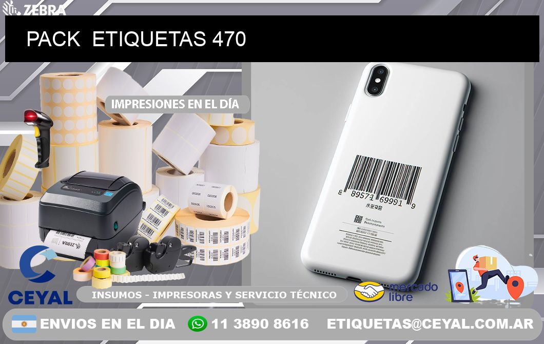 PACK  ETIQUETAS 470