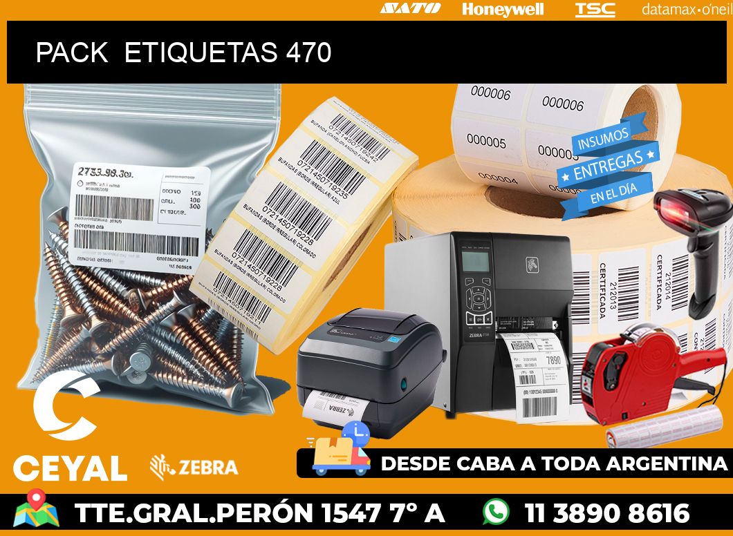 PACK  ETIQUETAS 470