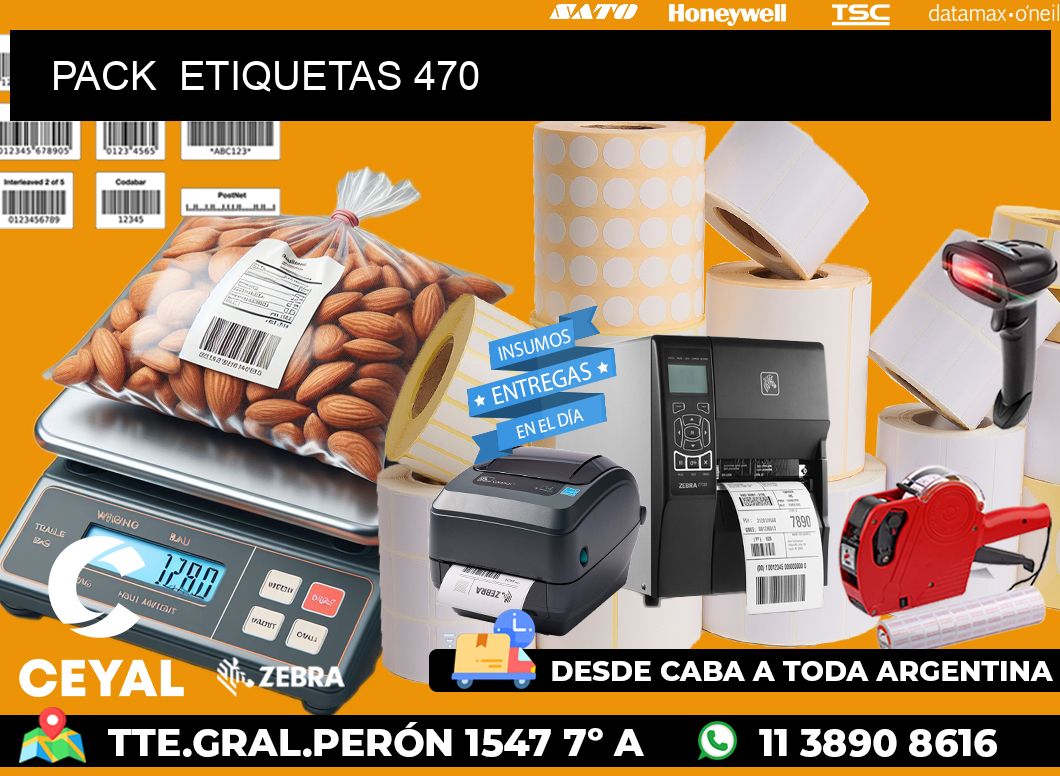 PACK  ETIQUETAS 470