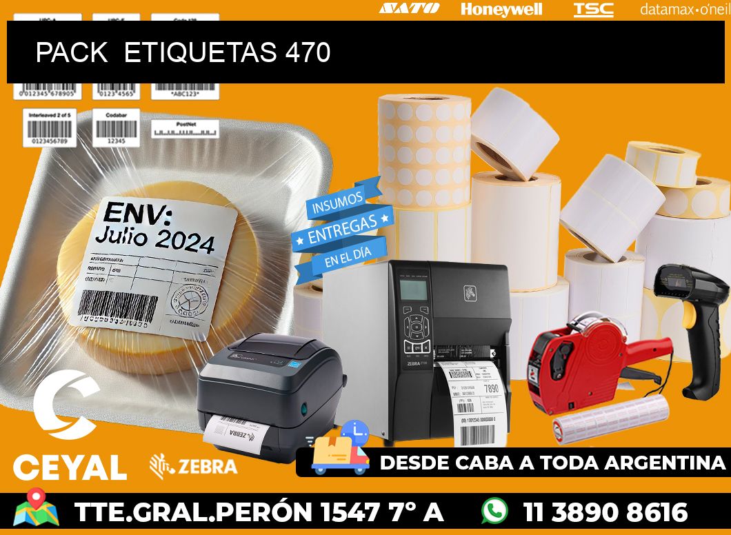 PACK  ETIQUETAS 470
