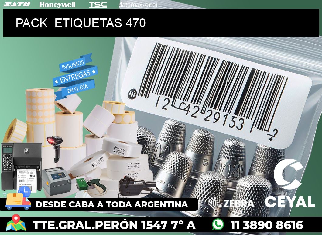 PACK  ETIQUETAS 470