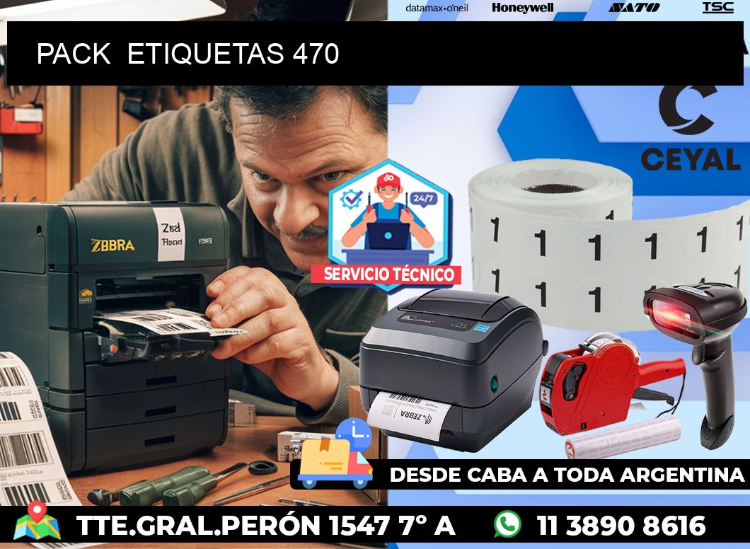 PACK  ETIQUETAS 470
