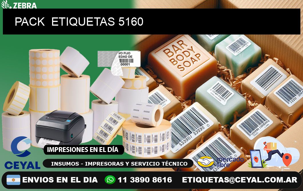 PACK  ETIQUETAS 5160