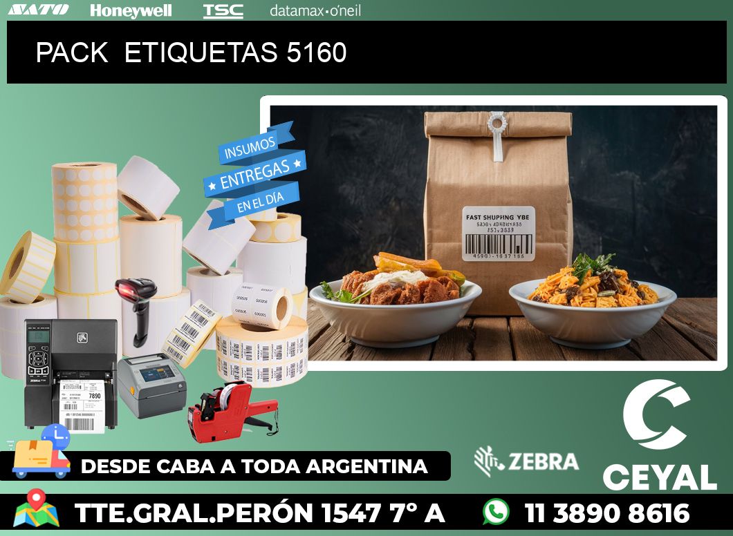 PACK  ETIQUETAS 5160