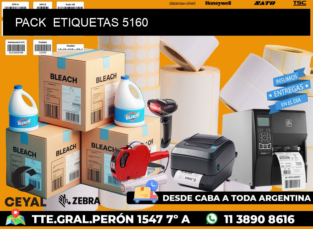 PACK  ETIQUETAS 5160