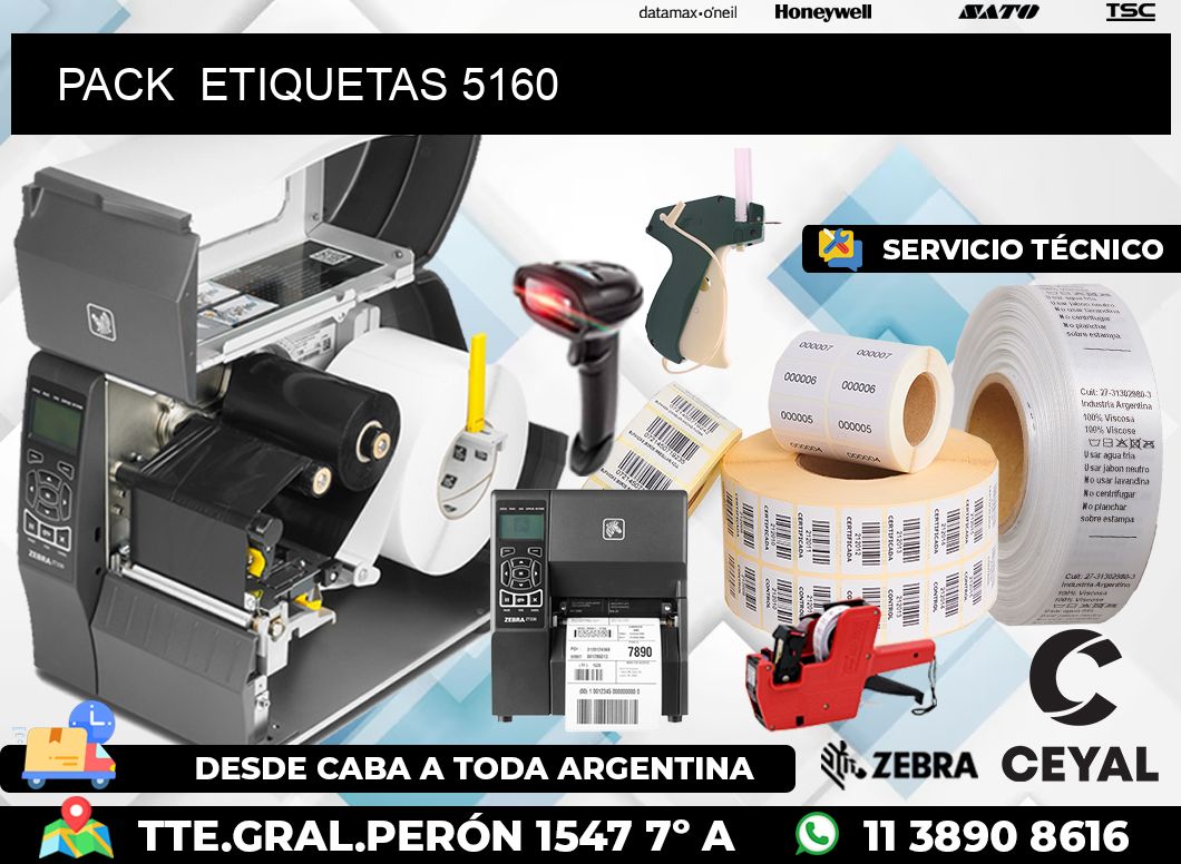 PACK  ETIQUETAS 5160