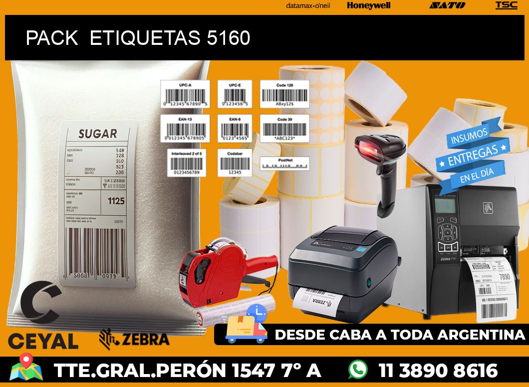 PACK  ETIQUETAS 5160
