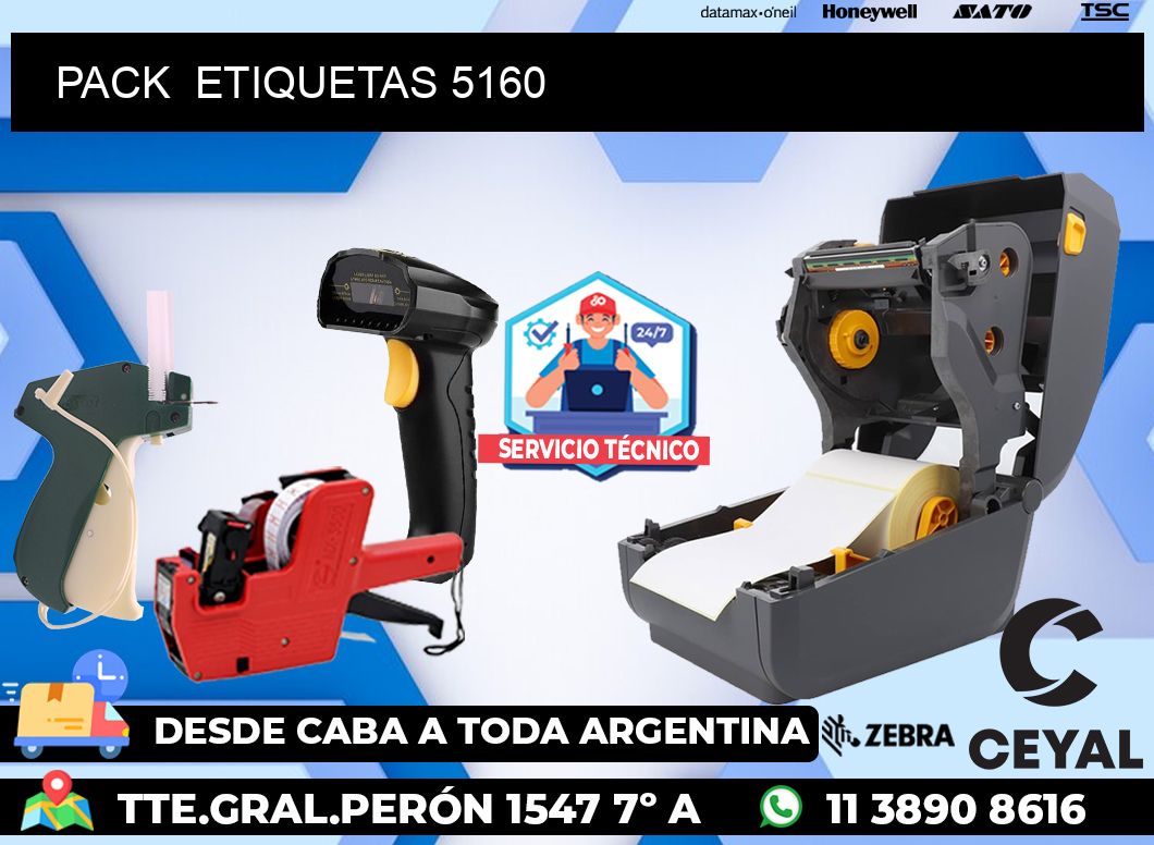 PACK  ETIQUETAS 5160