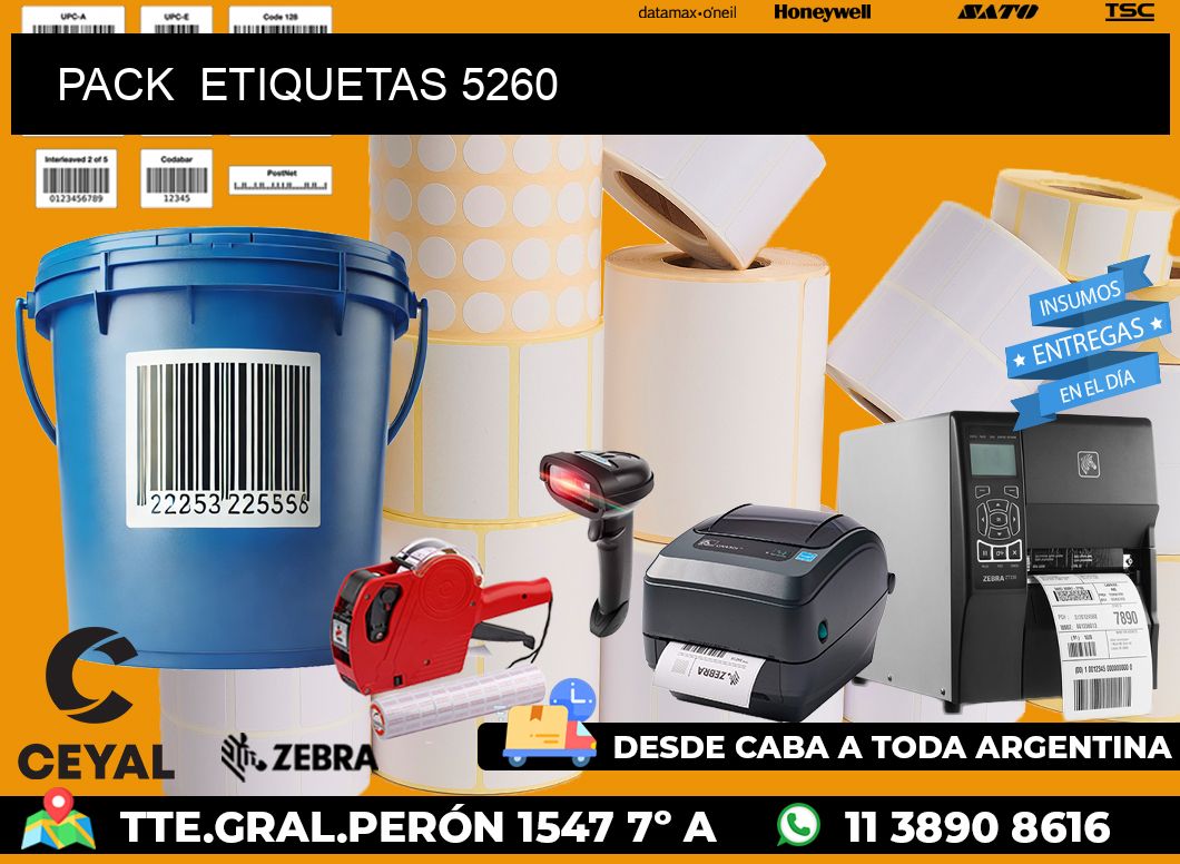 PACK  ETIQUETAS 5260