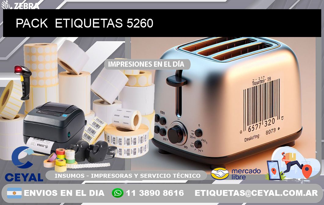 PACK  ETIQUETAS 5260