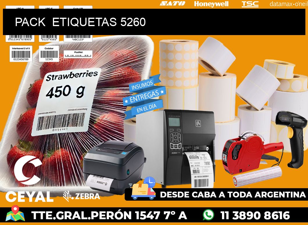 PACK  ETIQUETAS 5260