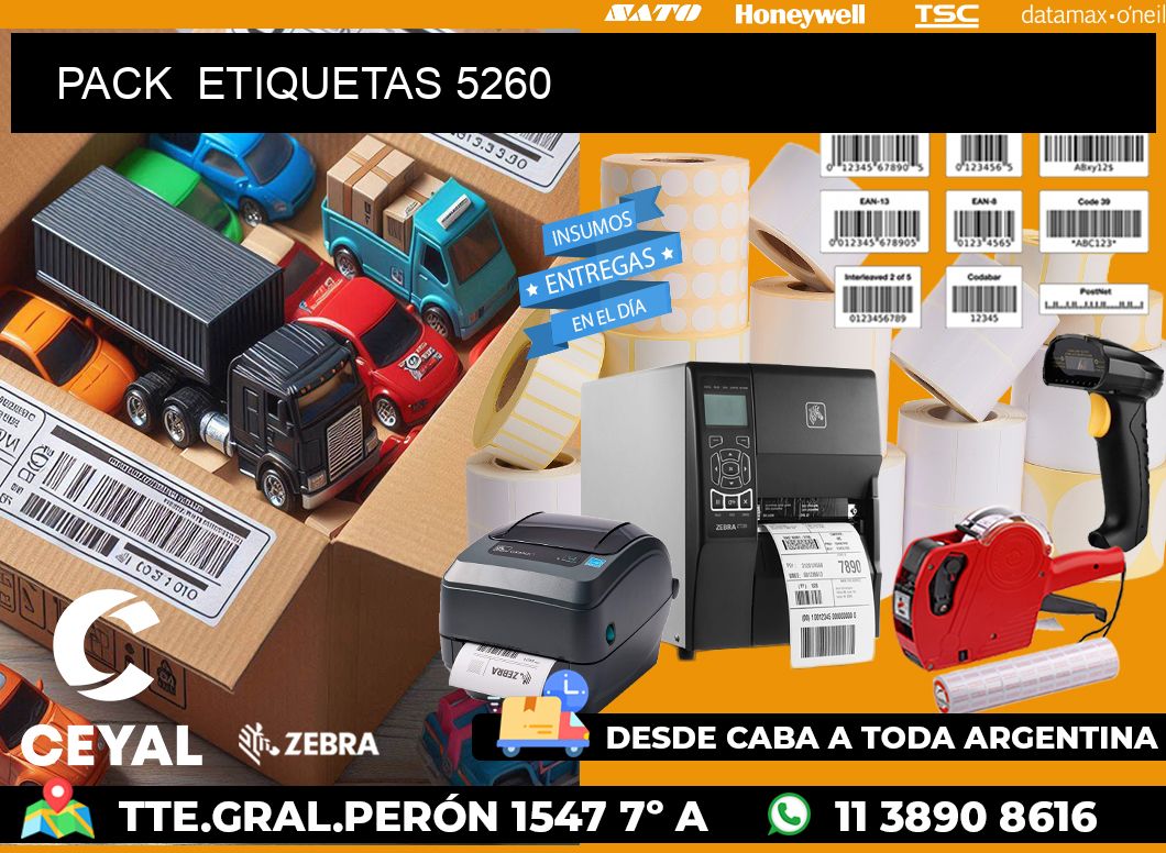 PACK  ETIQUETAS 5260