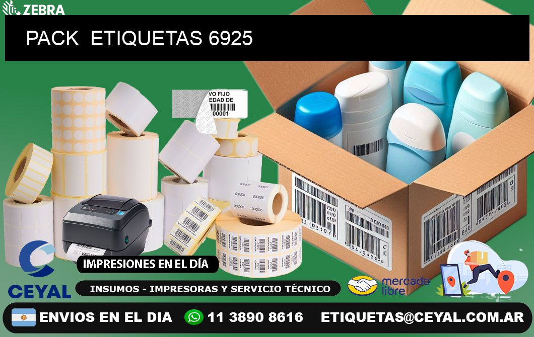 PACK  ETIQUETAS 6925