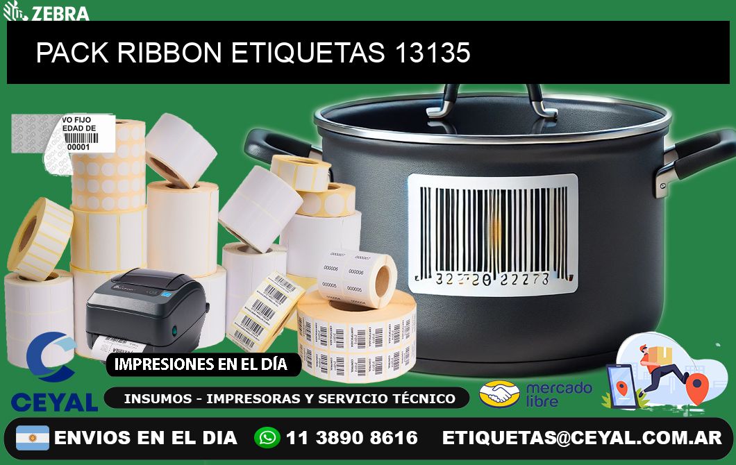 PACK RIBBON ETIQUETAS 13135