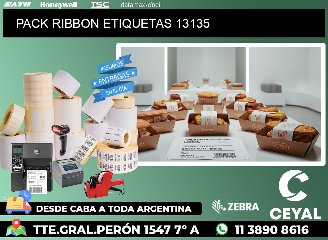PACK RIBBON ETIQUETAS 13135