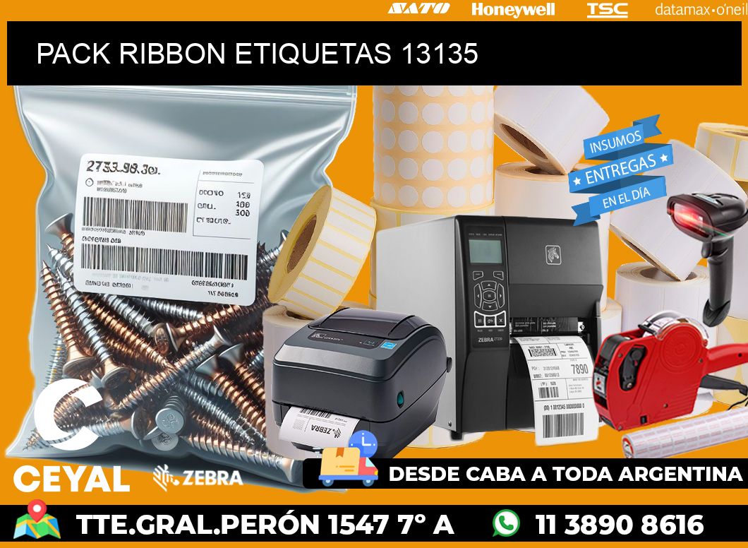 PACK RIBBON ETIQUETAS 13135