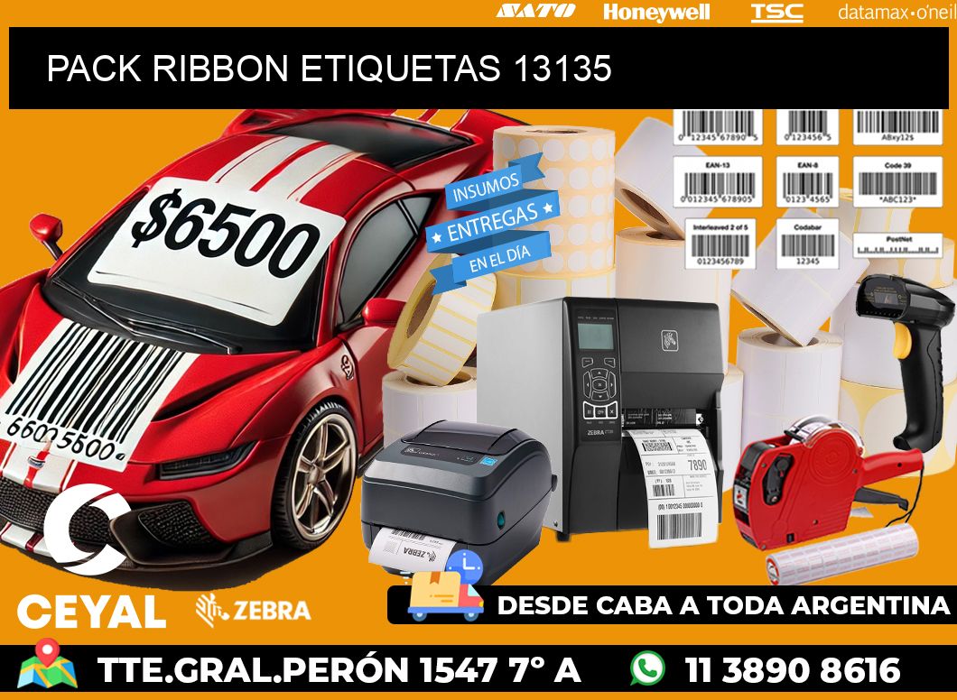 PACK RIBBON ETIQUETAS 13135