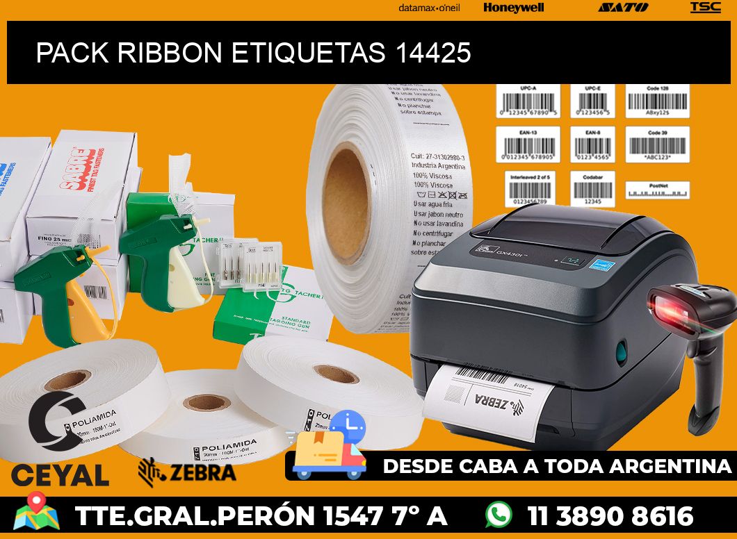 PACK RIBBON ETIQUETAS 14425