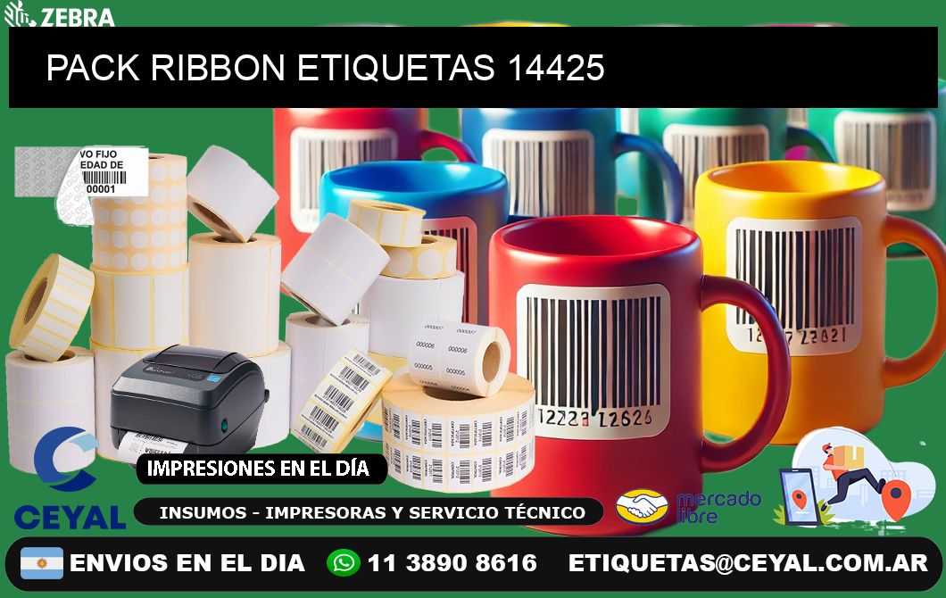 PACK RIBBON ETIQUETAS 14425