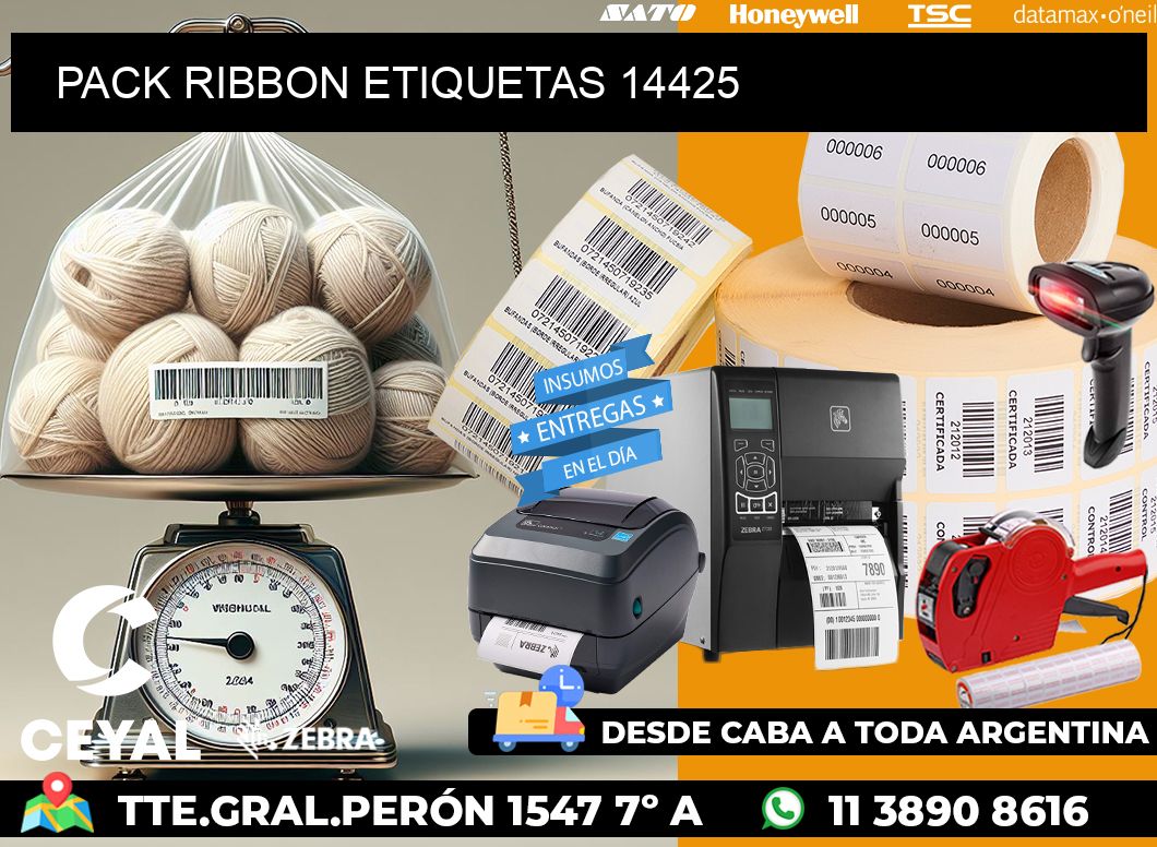 PACK RIBBON ETIQUETAS 14425