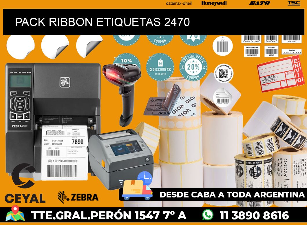 PACK RIBBON ETIQUETAS 2470