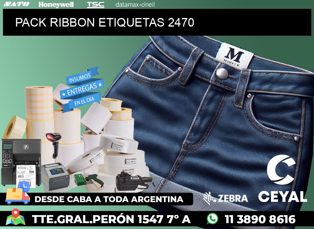 PACK RIBBON ETIQUETAS 2470