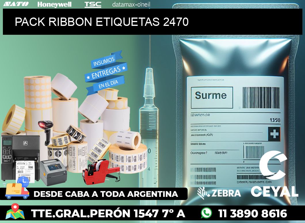 PACK RIBBON ETIQUETAS 2470