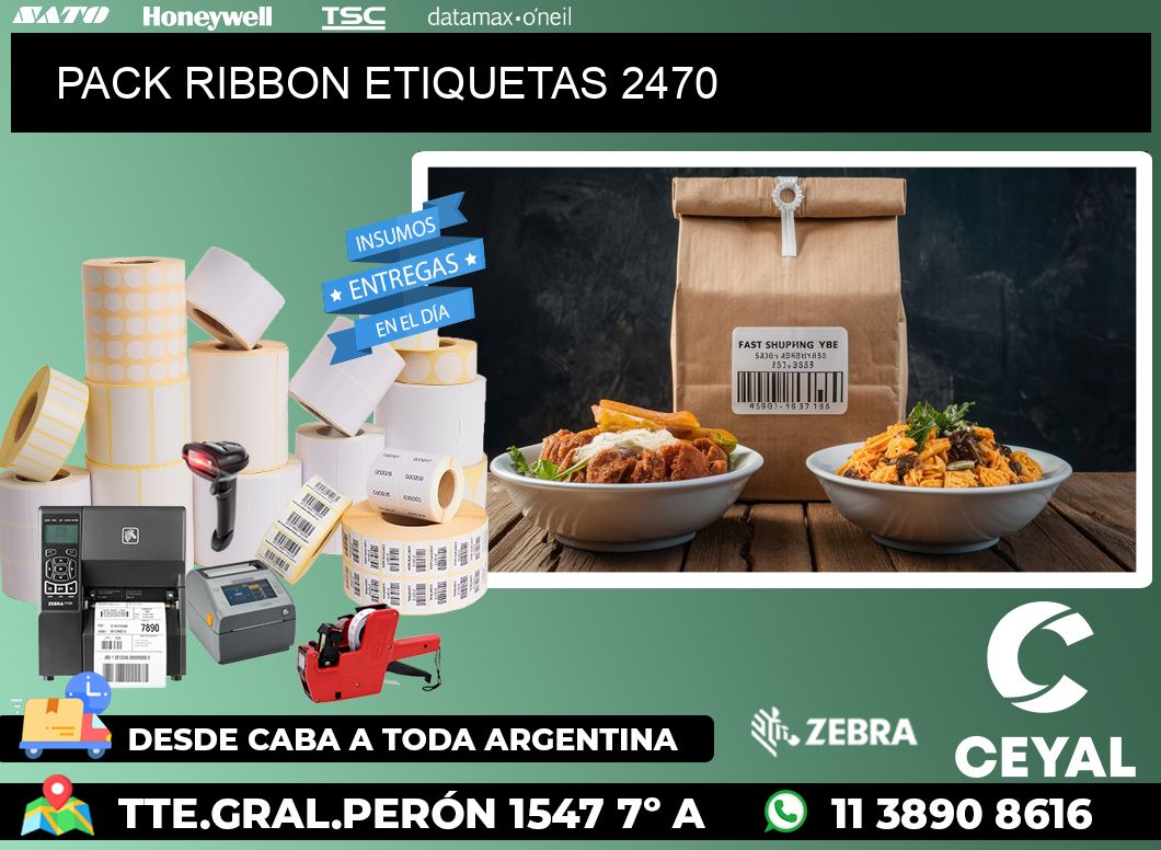 PACK RIBBON ETIQUETAS 2470