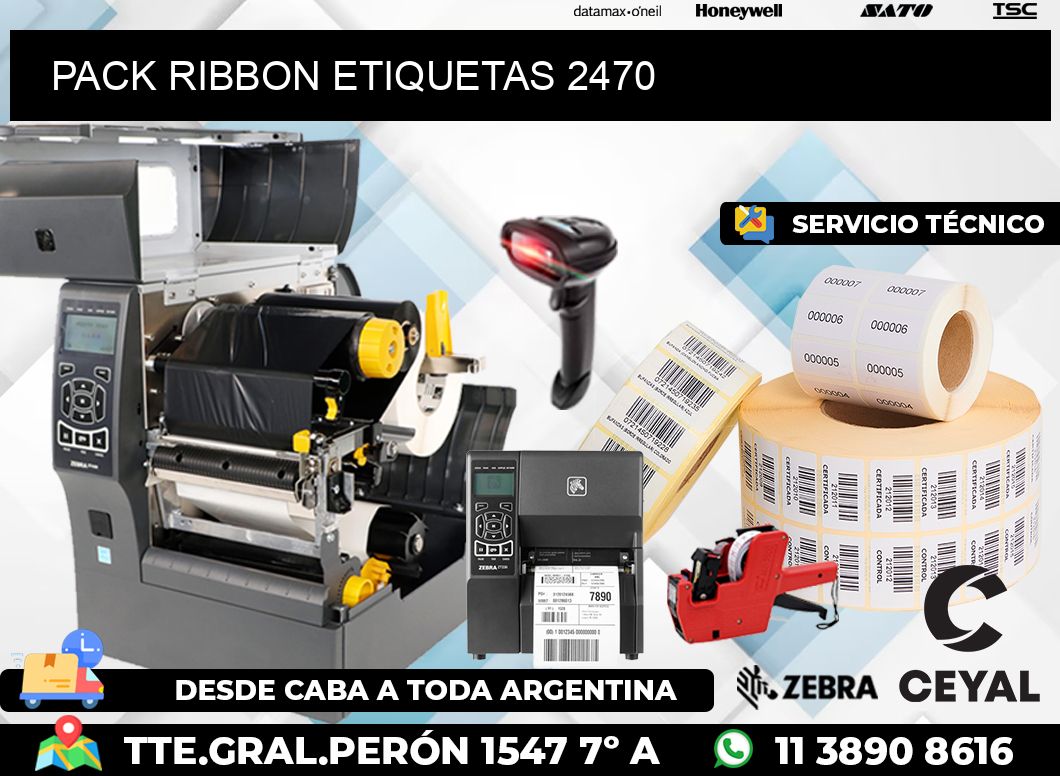 PACK RIBBON ETIQUETAS 2470