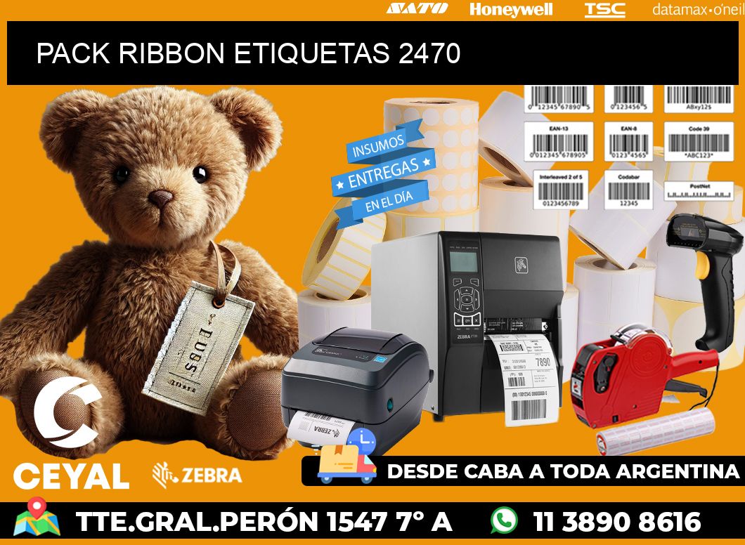 PACK RIBBON ETIQUETAS 2470
