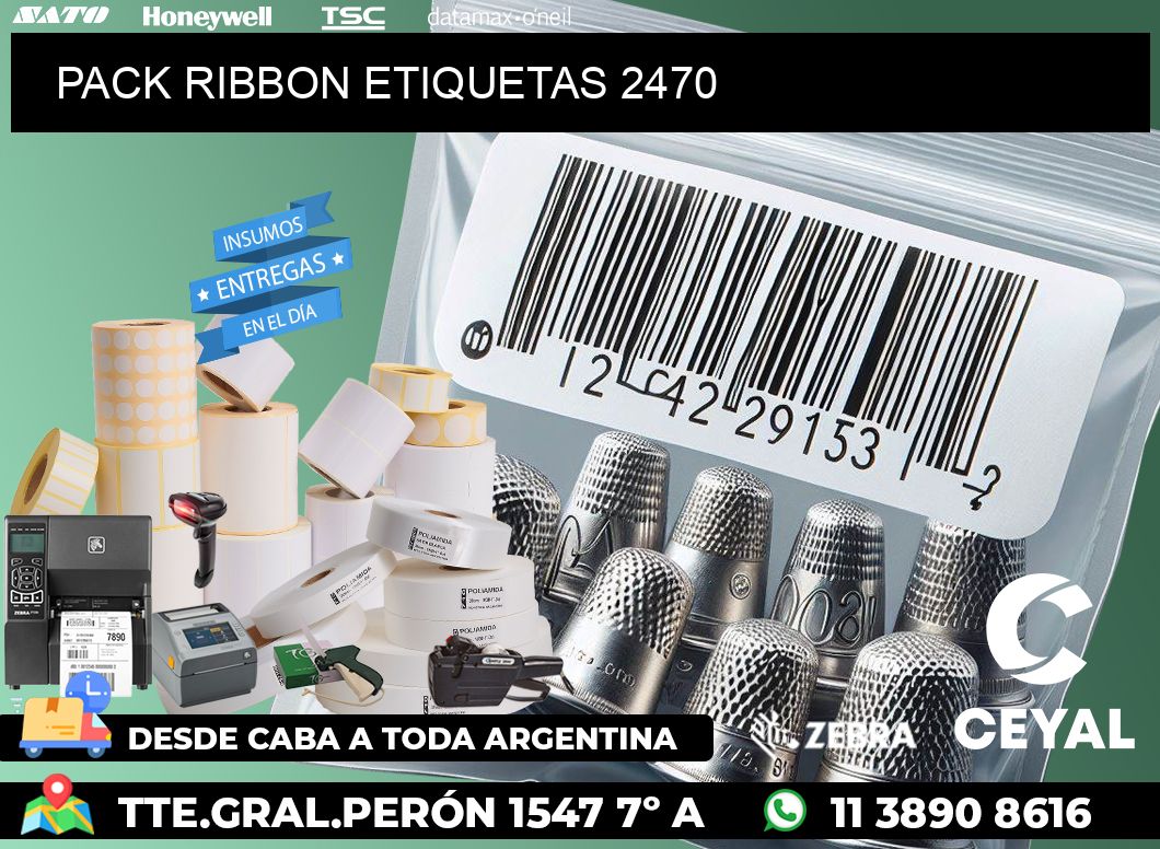 PACK RIBBON ETIQUETAS 2470