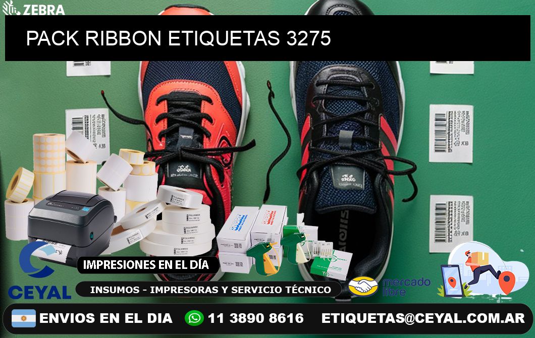 PACK RIBBON ETIQUETAS 3275