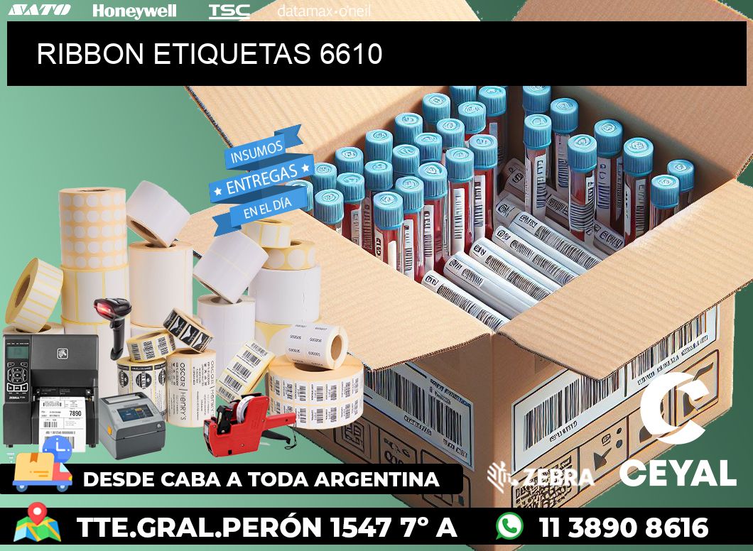 RIBBON ETIQUETAS 6610