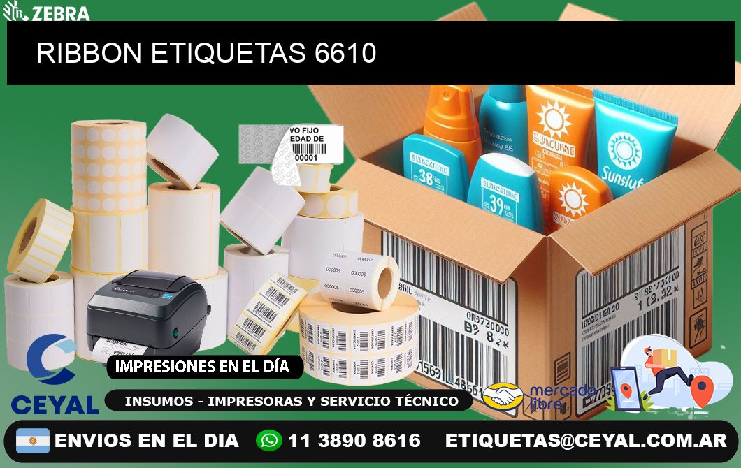 RIBBON ETIQUETAS 6610