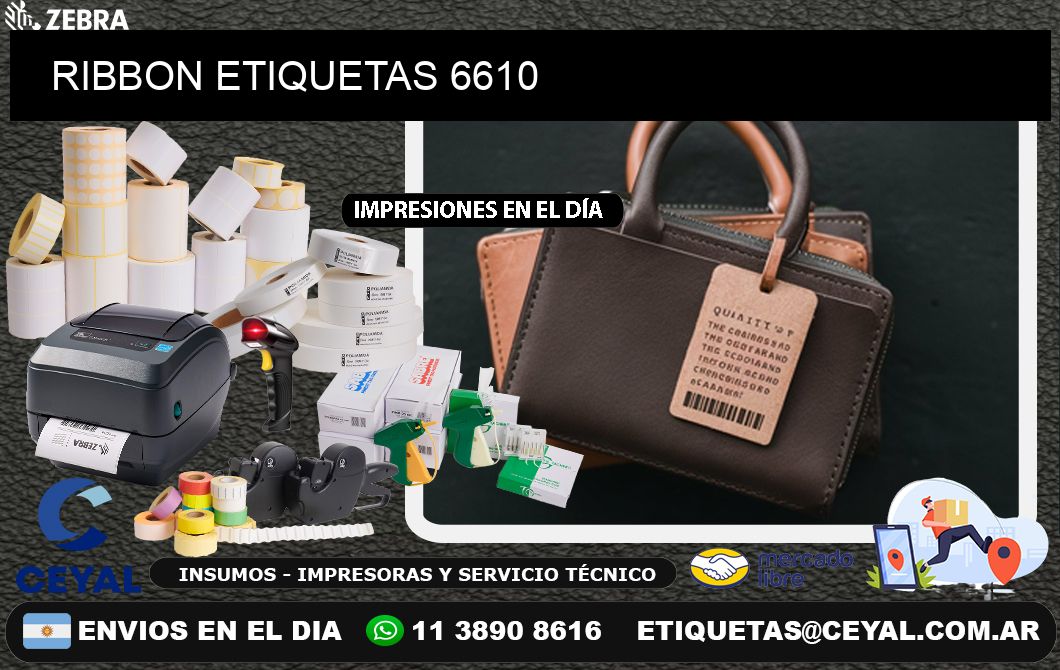 RIBBON ETIQUETAS 6610