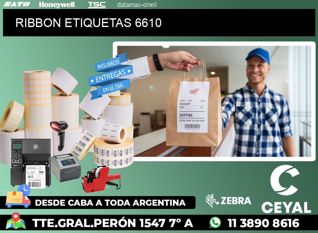 RIBBON ETIQUETAS 6610