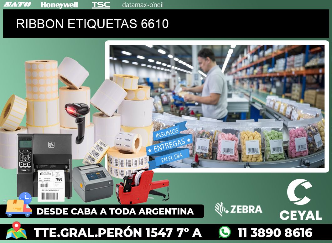 RIBBON ETIQUETAS 6610