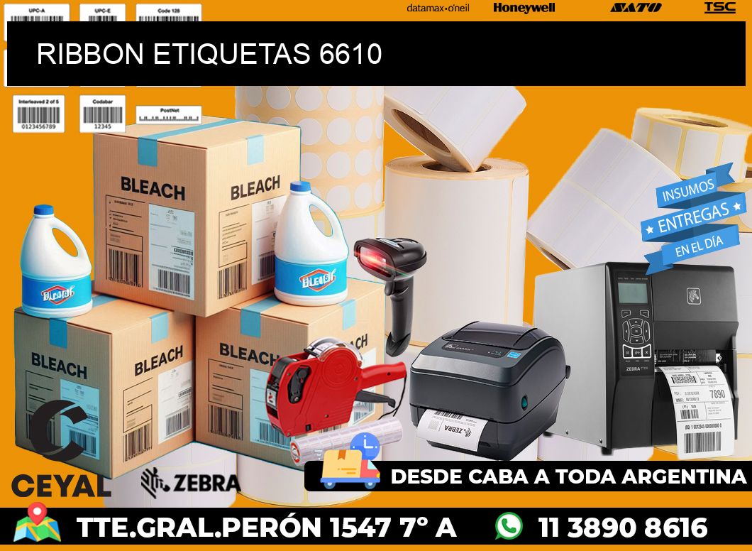 RIBBON ETIQUETAS 6610