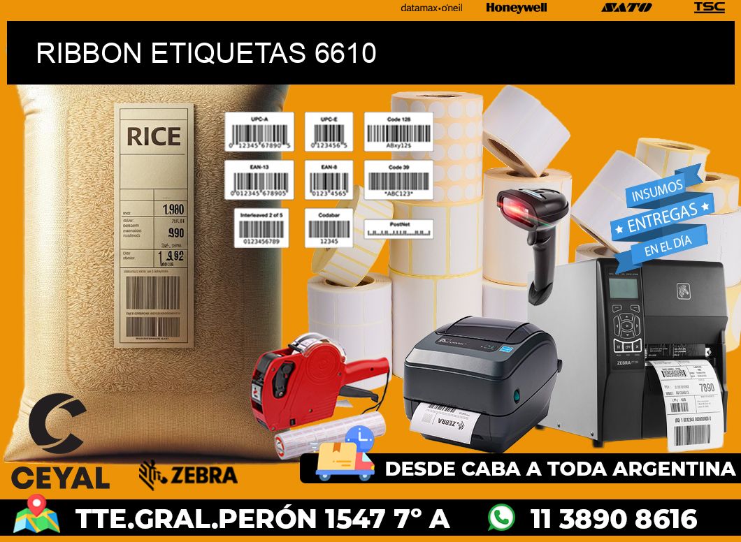 RIBBON ETIQUETAS 6610