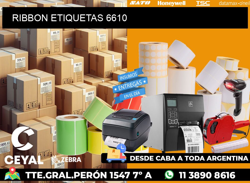 RIBBON ETIQUETAS 6610