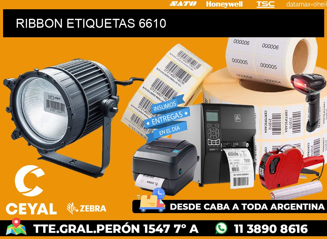 RIBBON ETIQUETAS 6610