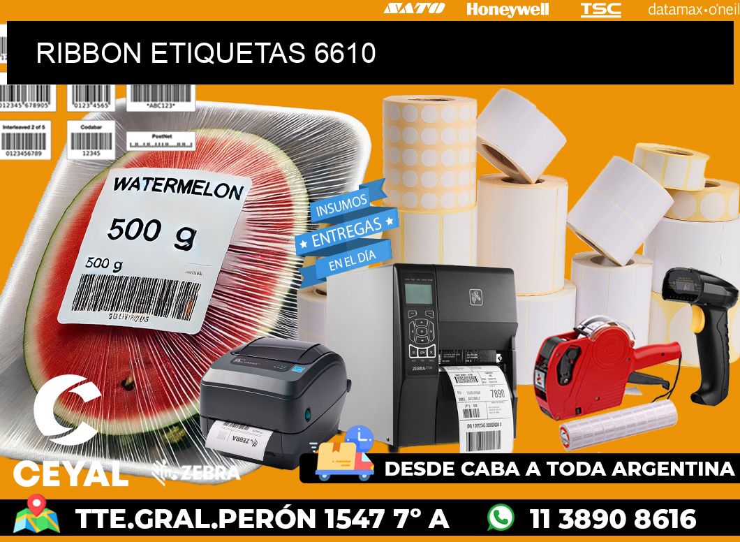 RIBBON ETIQUETAS 6610