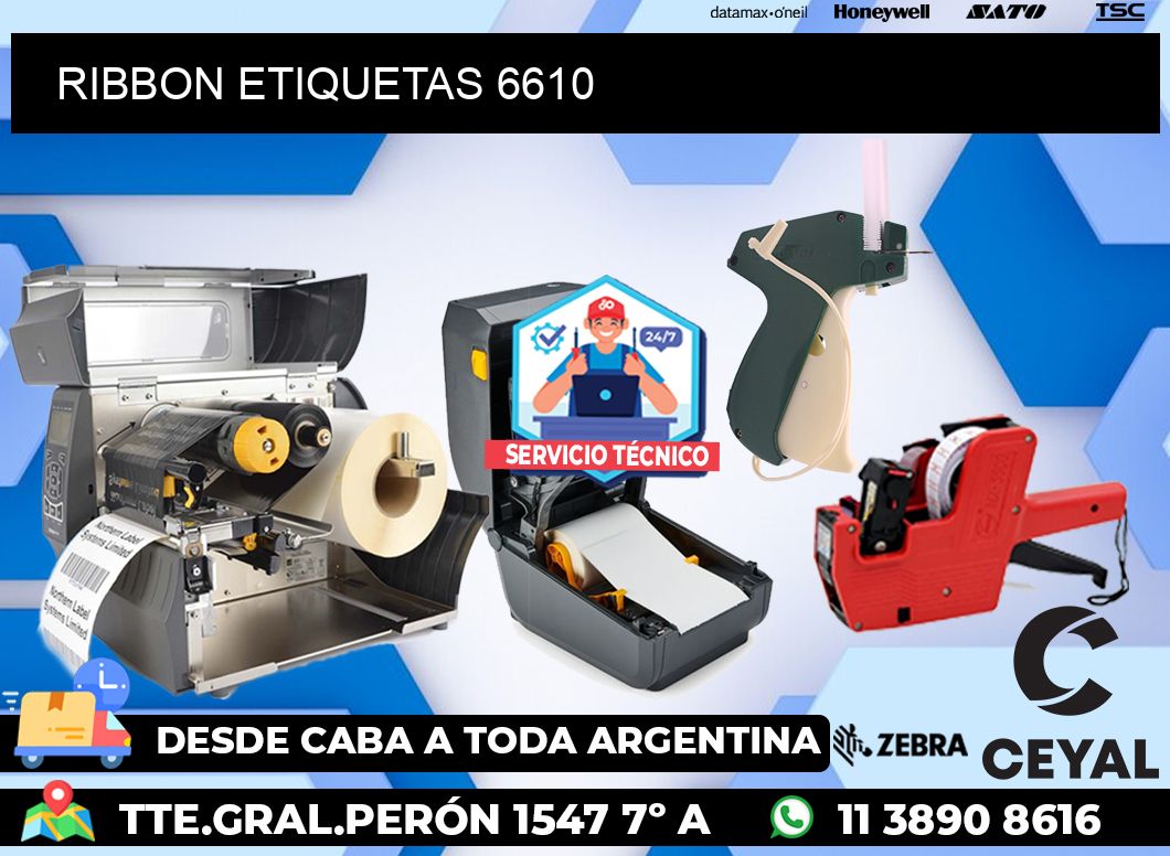 RIBBON ETIQUETAS 6610