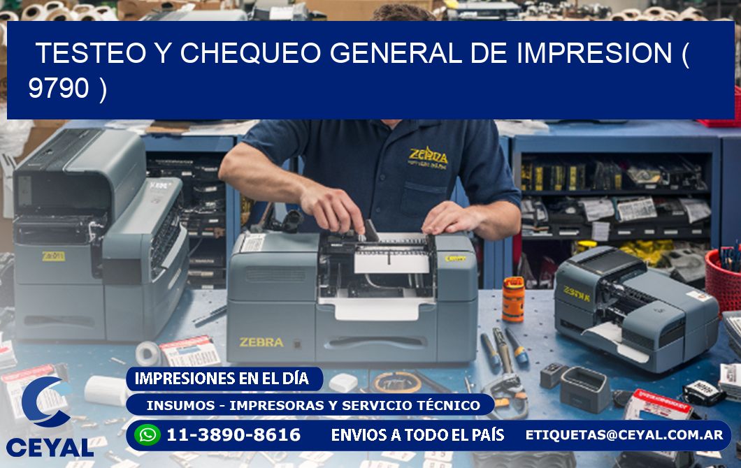 TESTEO Y CHEQUEO GENERAL DE IMPRESION ( 9790 )