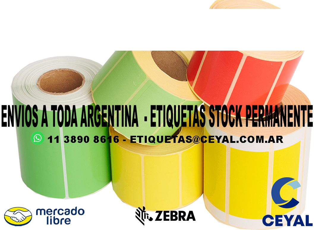 15 ROLLOS  ETIQUETAS DE PAPEL TERMICO 47 x 32 X 3000 UNIDADES