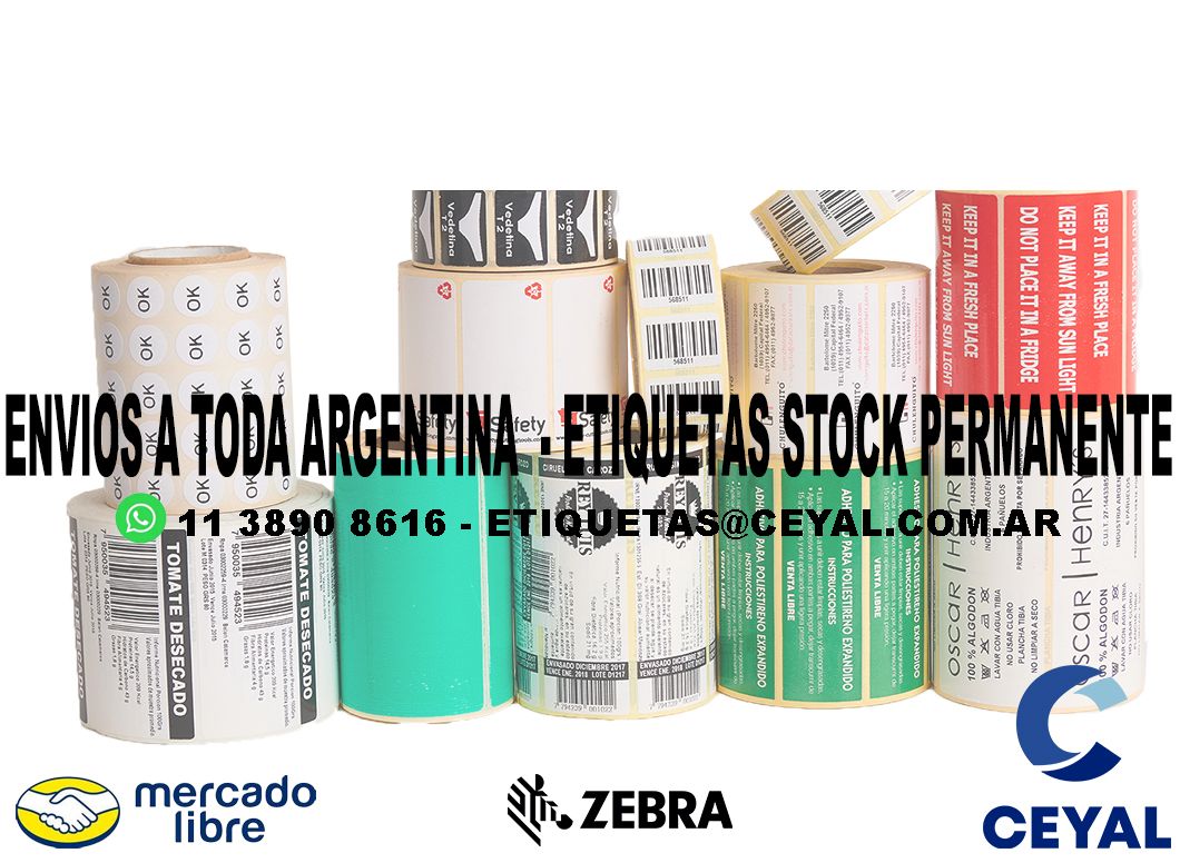 47 ETIQUETAS PAPEL TERMICO 34 x 91 x200 UNIDADES