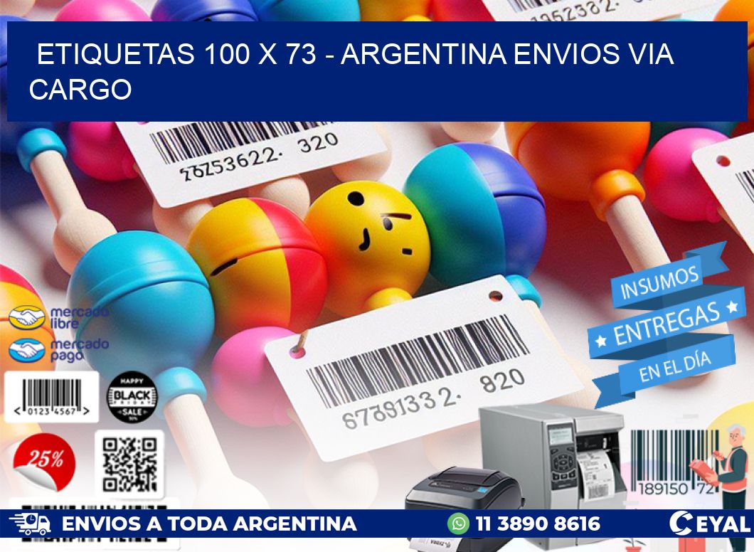 ETIQUETAS 100 x 73 - ARGENTINA ENVIOS VIA CARGO