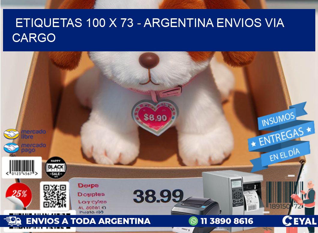 ETIQUETAS 100 x 73 - ARGENTINA ENVIOS VIA CARGO